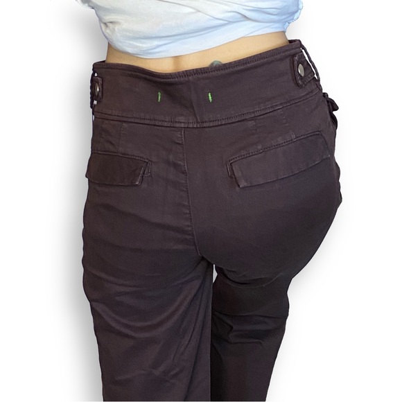 J Brand Sample Flared Wide Leg Brown Mid Rise Pants NWOT Size 25 (WB-3) - Picture 2 of 8